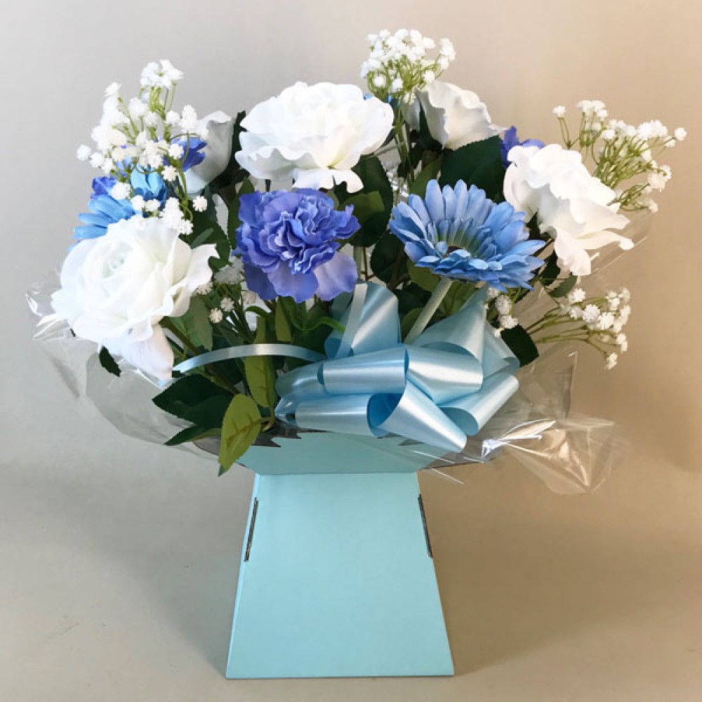 Silk Flowers Gift Bouquet It's a Boy Gift Bouquets
